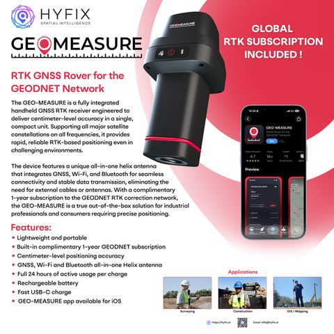 GEO‑MEASURE: Handheld GNSS RTK Receiver (Free Gift with First 100 Orders Limited Time Only)